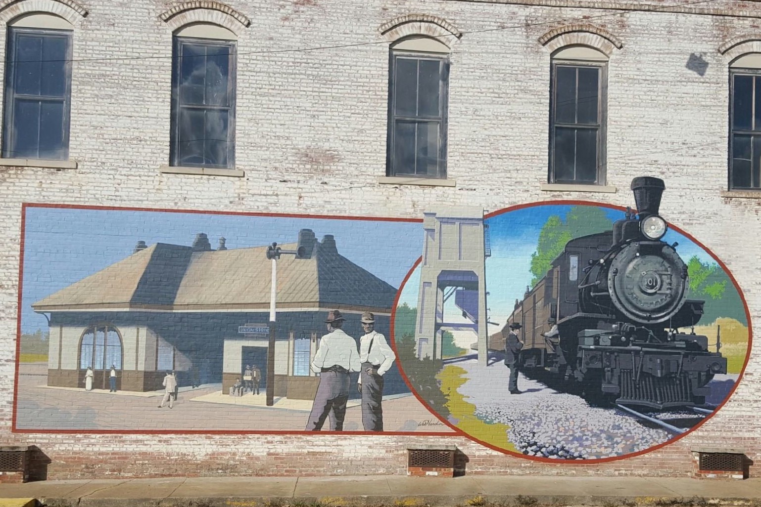 Train Depot and Coal Chute Mural - Murals on Main
